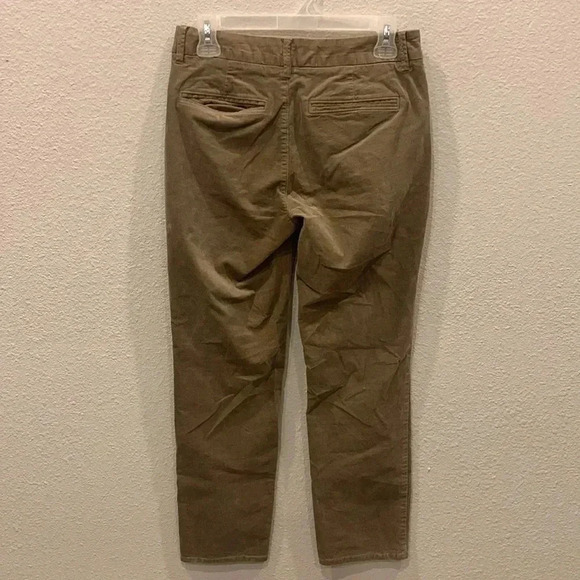 Vince Corduroy Cropped Classic Chino Tan Pant - Picture 6 of 9